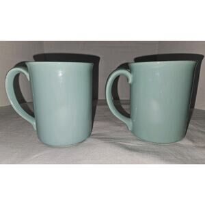Vintage Coffee Mugs Corning Ware Cups Mug Aqua Teal Turquoise Set Of 2